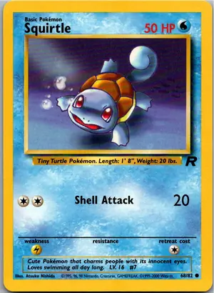 Pokémon-Karte Squirtle Schiggy 68/82 Team Rocket