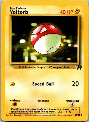 Pokémon-Karte Voltorb Voltobal 69/82 Team Rocket
