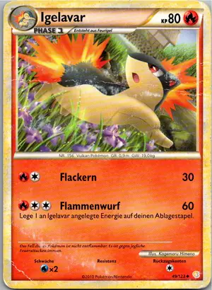 Pokémon-Karte Igelavar 49/123 HeartGold SoulSilver