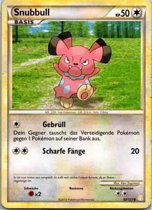 Pokémon-Karte Snubbull 82/123 HeartGold SoulSilver