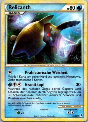 Pokémon-Karte Relicanth 69/95 Ruf der Legenden