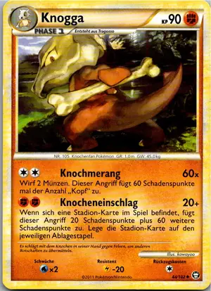 Pokémon-Karte Knogga 44/102 Triumph