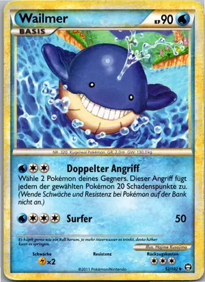 Pokémon-Karte Wailmer 52/102 Triumph