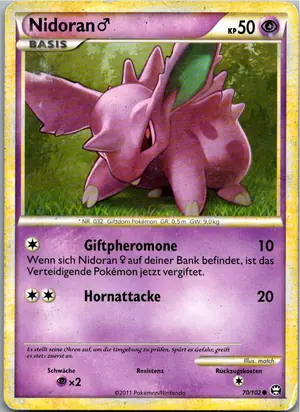 Pokémon-Karte Nidoran 70/102 Triumph