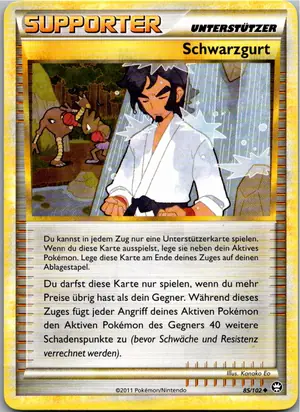 Pokémon-Karte Schwarzgurt 85/102 Triumph