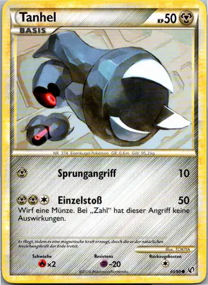 Pokémon-Karte Tanhel 43/90 Unerschrocken