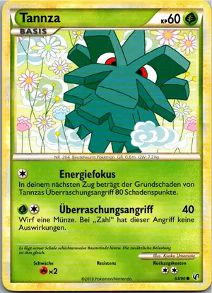 Pokémon-Karte Tannza 63/90 Unerschrocken
