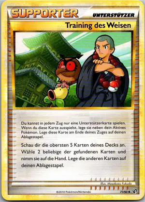 Pokémon-Karte Training des Weisen 77/90 Unerschrocken