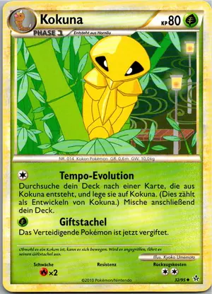 Pokémon-Karte Kokuna 32/95 Entfesselt
