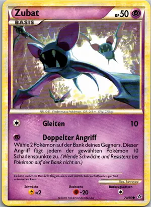 Pokémon-Karte Zubat 70/95 Entfesselt