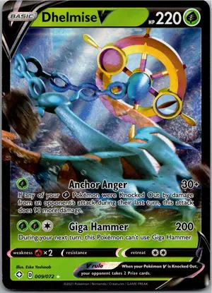 Pokémon-Karte Dhelmise V Moruda V 009/072 Glänzendes Schicksal