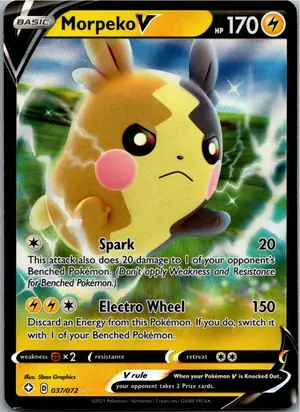 Pokémon-Karte Morpeko V 037/072 Glänzendes Schicksal