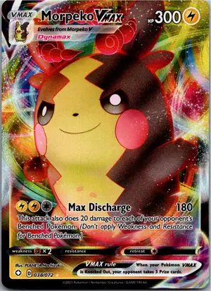 Pokémon-Karte Morpeko VMAX 038/072 Glänzendes Schicksal