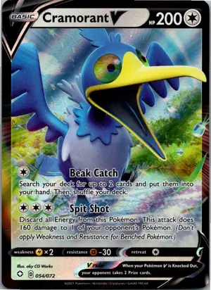 Pokémon-Karte Cramorant V Urgl V 054/072 Glänzendes Schicksal