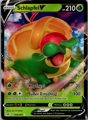 Pokémon-Karte Schlapfell V 026/264 Fusionsangriff