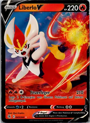 Pokémon-Karte Liberlo V 043/264 Fusionsangriff