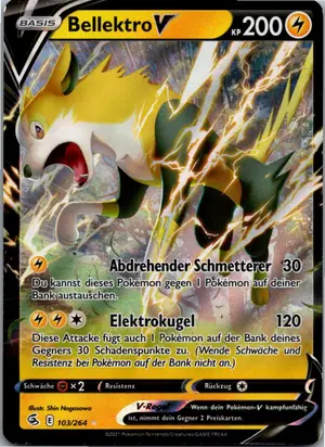 Pokémon-Karte Bellektro V 103/264 Fusionsangriff
