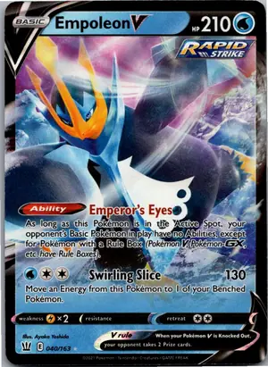 Pokémon-Karte Empoleon V Impoleon V 040/163 Kampfstile