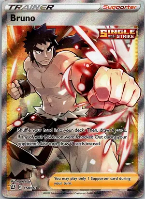 Pokémon-Karte Bruno 158/163 Kampfstile