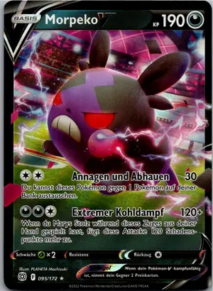 Pokémon-Karte Morpeko V 095/172 Strahlende Sterne