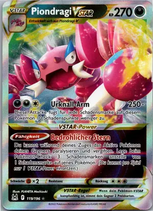 Pokémon-Karte Piondragi VSTAR 119/196 Verlorener Ursprung