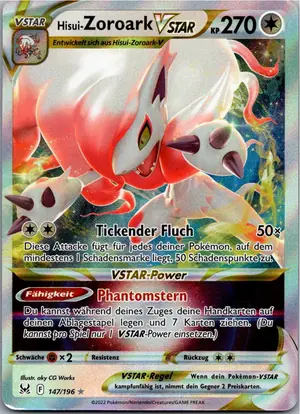 Pokémon-Karte Hisui-Zoroark VSTAR 147/196 Verlorener Ursprung