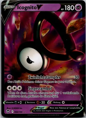 Pokémon-Karte Icognito V 065/195 Silberne Sturmwinde