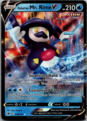 Pokémon-Karte Galarian Mr. Rime V Mr. Rime V 049/189 Astralglanz