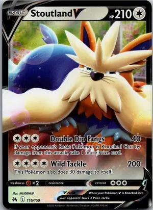 Pokémon-Karte Stoutland V Bissbark V 116/159 Zenit der Könige