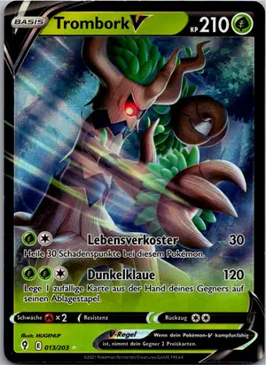 Pokémon-Karte Trombork V 013/203 Drachenwandel
