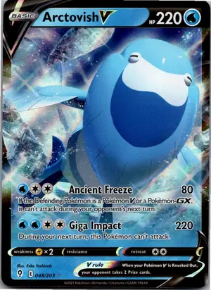 Pokémon-Karte Arctovish V Pescryodon V 048/203 Drachenwandel