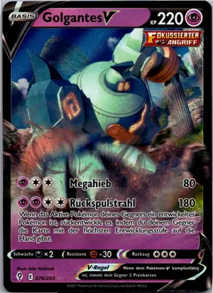 Pokémon-Karte Golurk V 070/203 Drachenwandel