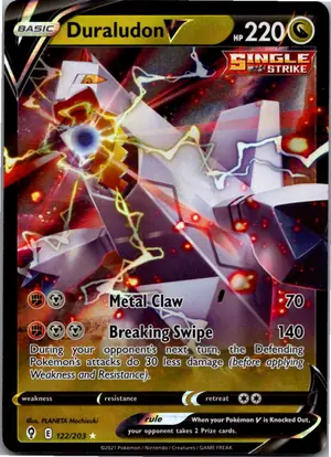Pokémon-Karte Duraludon V 122/203 Drachenwandel