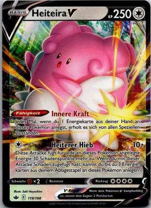Pokémon-Karte Heiteira V 119/198 Schaurige Herrschaft