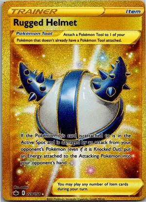 Pokémon-Karte Rugged Helmet Robuster Helm 228/198 Schaurige Herrschaft