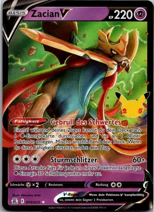 Zacian V Exemplar 1,95 €