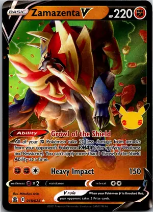Pokémon-Karte Zamazenta V 018/025 Celebrations