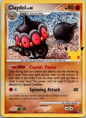 Pokémon-Karte Claydol Lepumentas 15/106 Celebrations Klassische Kollektion