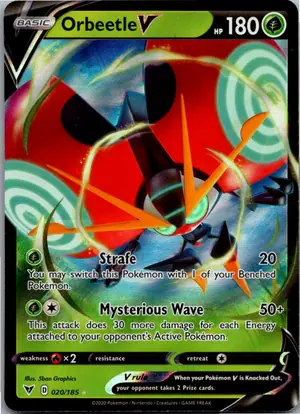 Pokémon-Karte Orbeetle V Maritellit V 020/185 Farbenschock