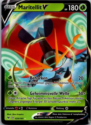 Pokémon-Karte Orbeetle V 020/185 Farbenschock