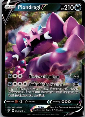 Pokémon-Karte Piondragi V 106/185 Farbenschock