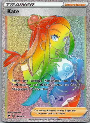 Pokémon-Karte Nessa Kate 196/185 Farbenschock