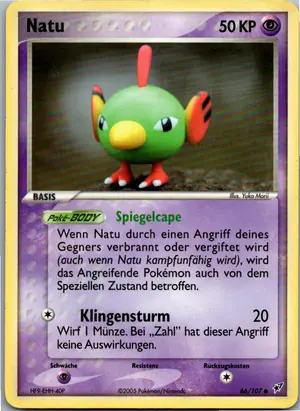 Pokémon-Karte Natu 66/107 EX Deoxys