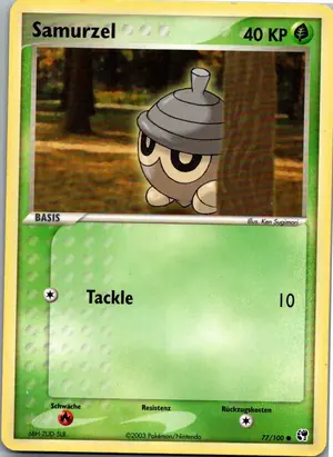 Pokémon-Karte Samurzel 77/100 EX Sandsturm