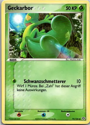 Pokémon-Karte Geckarbor 70/106 EX Smaragd