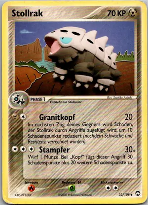 Pokémon-Karte Stollrak 32/108 EX Power Keepers