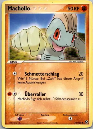 Pokémon-Karte Machollo 53/108 EX Power Keepers