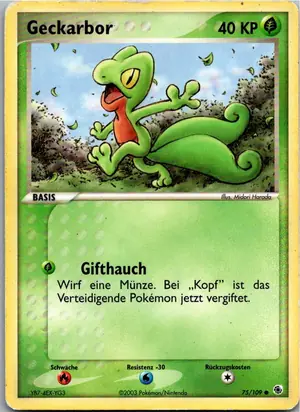 Pokémon-Karte Geckarbor 75/109 EX Rubin & Saphir