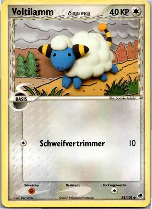 Pokémon-Karte Voltilamm 54/101 EX Dragon Frontiers