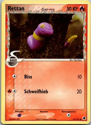 Pokémon-Karte Rettan 47/101 EX Dragon Frontiers
